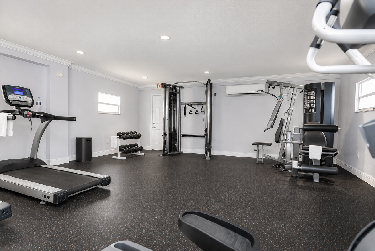 Fitness center at Parc Place apartments