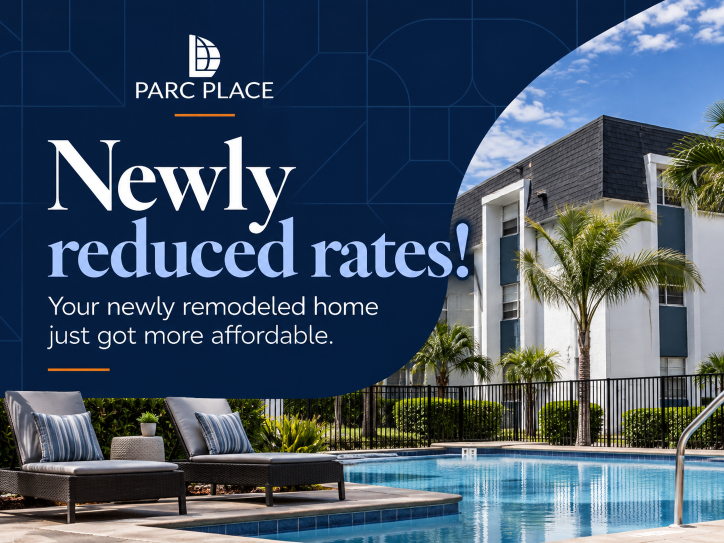 Newly reduced rates! Your newly remodeled home just got more affordable.
